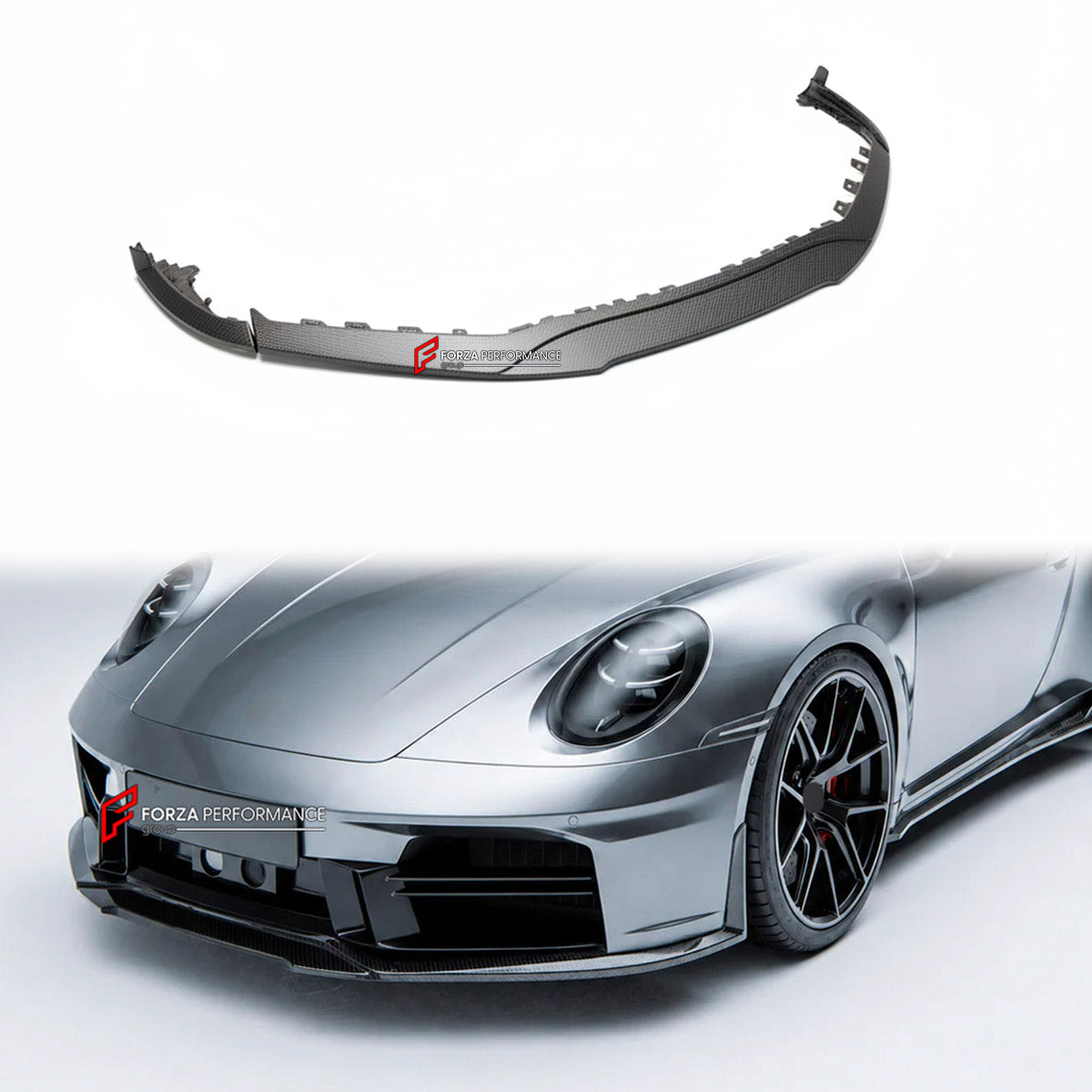 Dry Carbon Front Lip for Porsche 911 992.2 2024+
Set includes:

Front Lip
Material: Dry Carbon

NOTE: Professional installation is required.