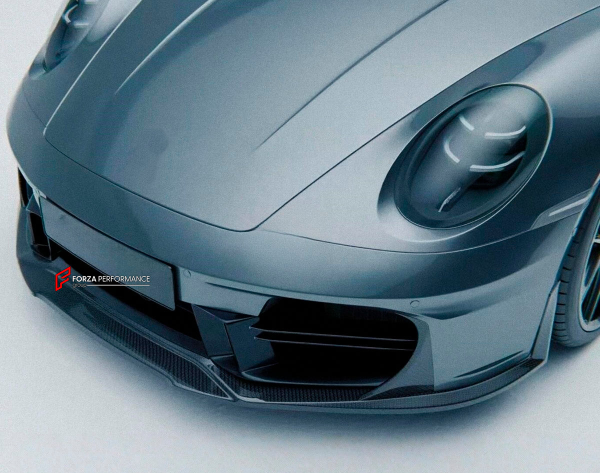 Dry Carbon Front Lip for Porsche 911 992.2 2024+
Set includes:

Front Lip
Material: Dry Carbon

NOTE: Professional installation is required.