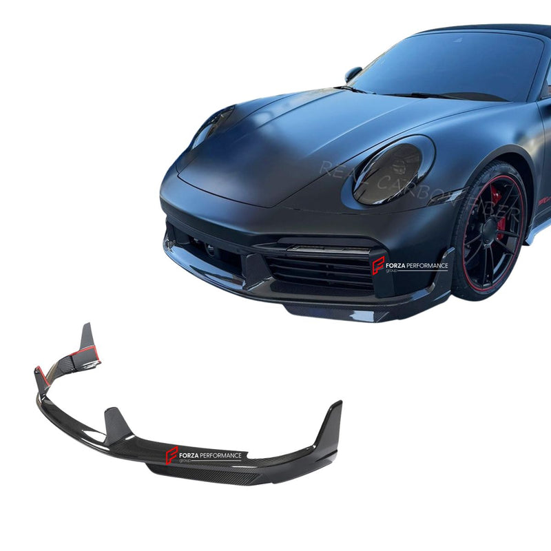 DRY CARBON FRONT LIP for PORSCHE 911 992 TURBO S 2019 - 2023