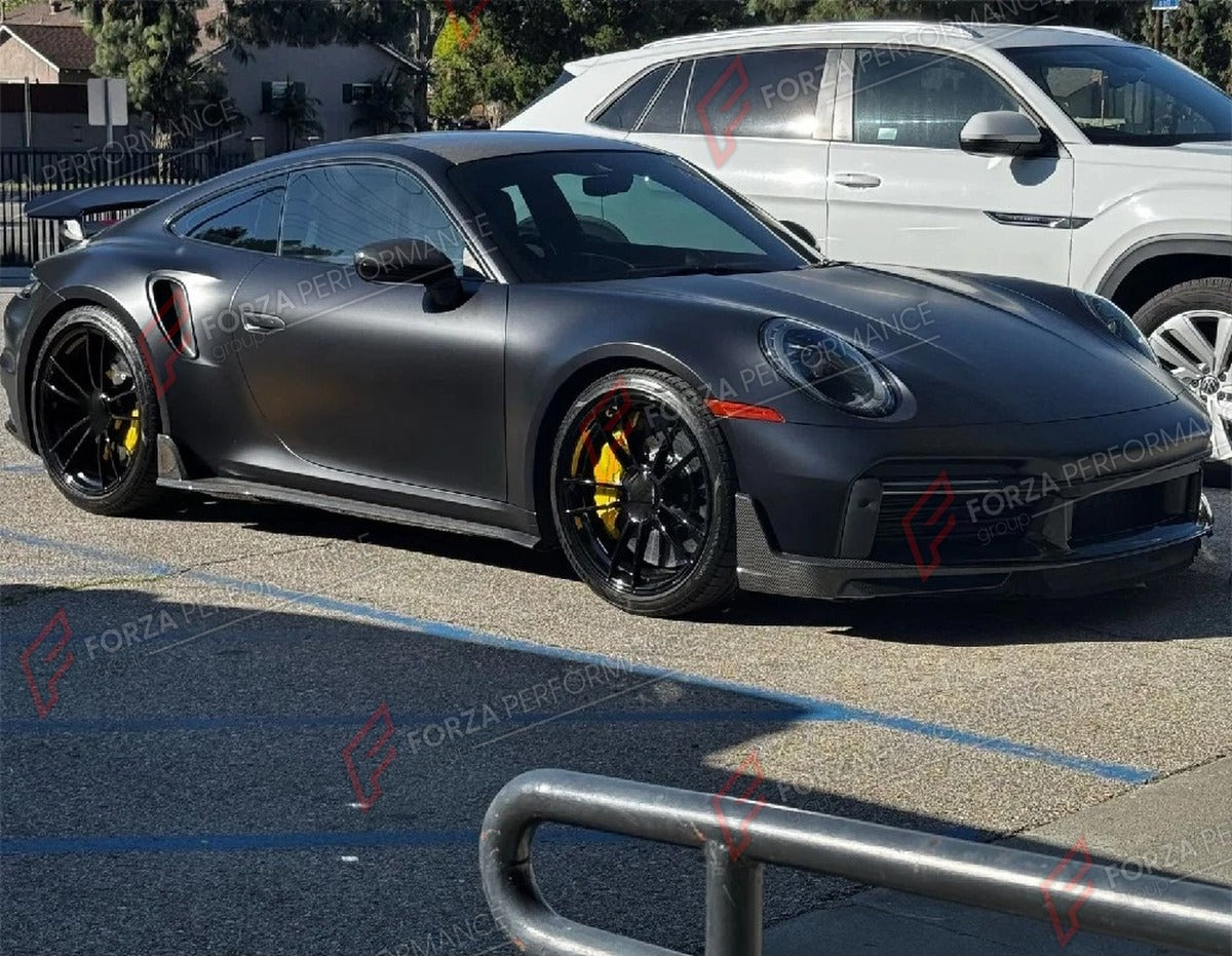 DRY CARBON FRONT LIP for PORSCHE 911 992 TURBO S 2019 - 2023 FORZA PERFORMANCE Custom Fit
Set includes:

Front Lip
Material: Dry Carbon

NOTE: Professional installation is required.

Why “Contact Us for Pricing”?
We don’t display fixed prices because our goal is to offer you the most competitive deal possible. Product costs often decrease over time, and by requesting a quote, you’ll receive our most up-to-date price on market.

SECURED PAYMENT METHODS
PayPal (+4.4% fee)
Visa / Mastercard / American Express 