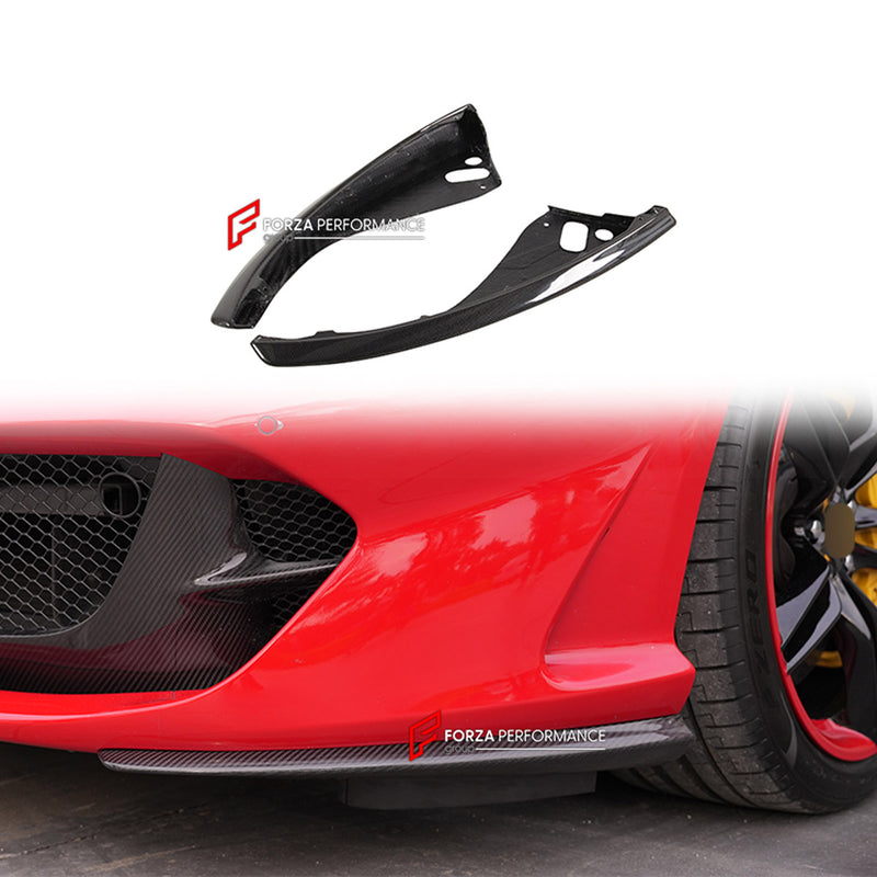 DRY CARBON FRONT LIP SPLITTER for FERRARI 812 SUPERFAST GTS 2017 - 2024