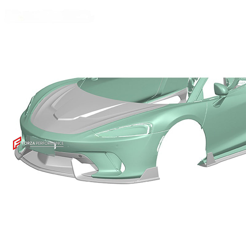 DRY CARBON FRONT LIP SPLITTER for MCLAREN GT 2019 - 2023