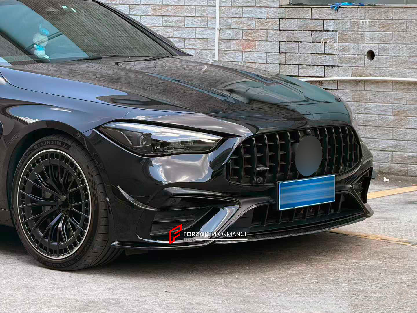 DRY CARBON FRONT LIP with CANARDS for MERCEDES-BENZ CLE53 AMG COUPE C2