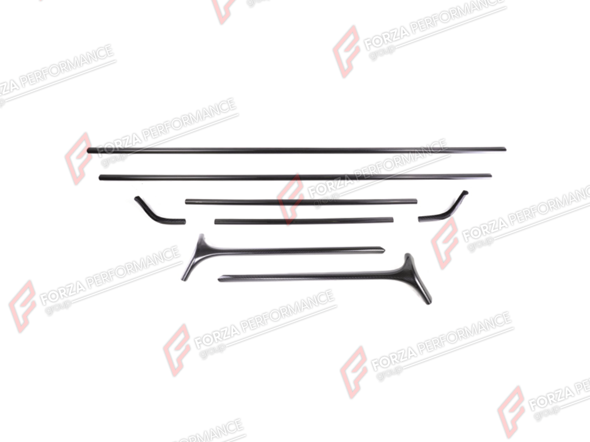 DRY CARBON FRONT ROOF TRIM STRIP WITH A-PILLAR COVERS for MERCEDES-BENZ G-CLASS W464 2019 - 2024

Set includes:
Front Roof Trim Strip
A-Pillar Covers

Material: Dry Carbon

NOTE: Professional installation is required.