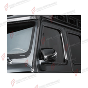 DRY CARBON FRONT ROOF TRIM STRIP WITH A-PILLAR COVERS for MERCEDES-BENZ G-CLASS W464 2019 - 2024

Set includes:
Front Roof Trim Strip
A-Pillar Covers

Material: Dry Carbon

NOTE: Professional installation is required.