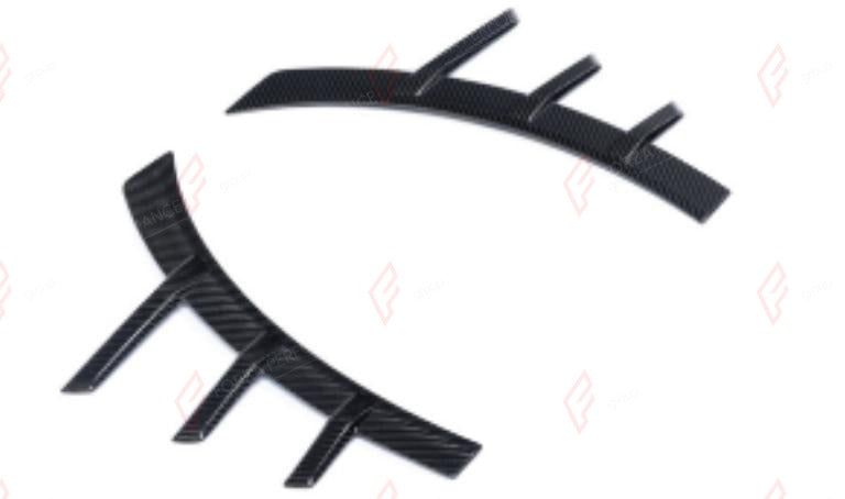 DRY CARBON FRONT SIDE FENDER TRIMS for BMW M2 G87 2023+
Set includes:

Front Side Fender Trims
Material: Dry Carbon

NOTE: Add-on type - installs over the original part. Professional installation is required.