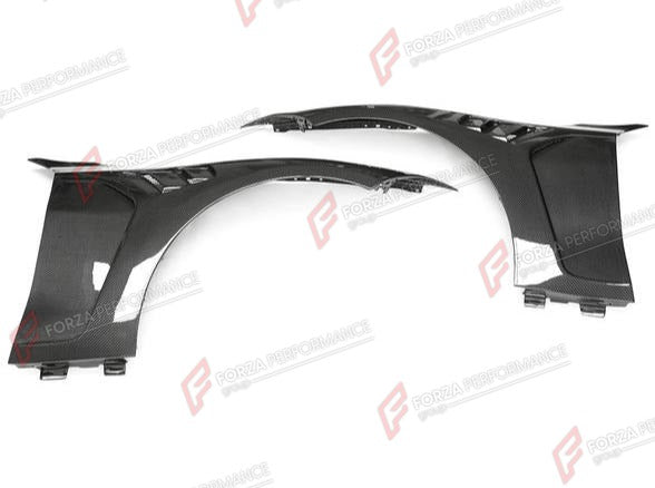 DRY CARBON FRONT SIDE FENDERS for BMW M4 G82 G83 2021+ AN Style
Set includes:

Front Side Fenders
Material: Dry Carbon

NOTE: For M4 only. Professional installation is required.