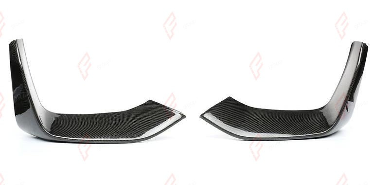 DRY CARBON FRONT SPLITTERS MP STYLE for BMW M3 F80 2015 - 2020
Set includes:

Front Splitters
Material: Dry Carbon

NOTE: Add-on type - installs over the original part. Professional installation is required.