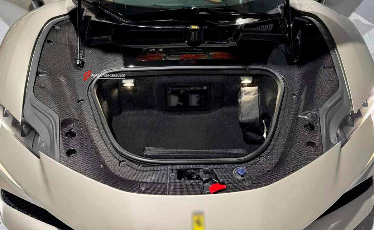 DRY CARBON FRONT STORAGE BOX for FERRARI SF90 Forza Performance Custom fit