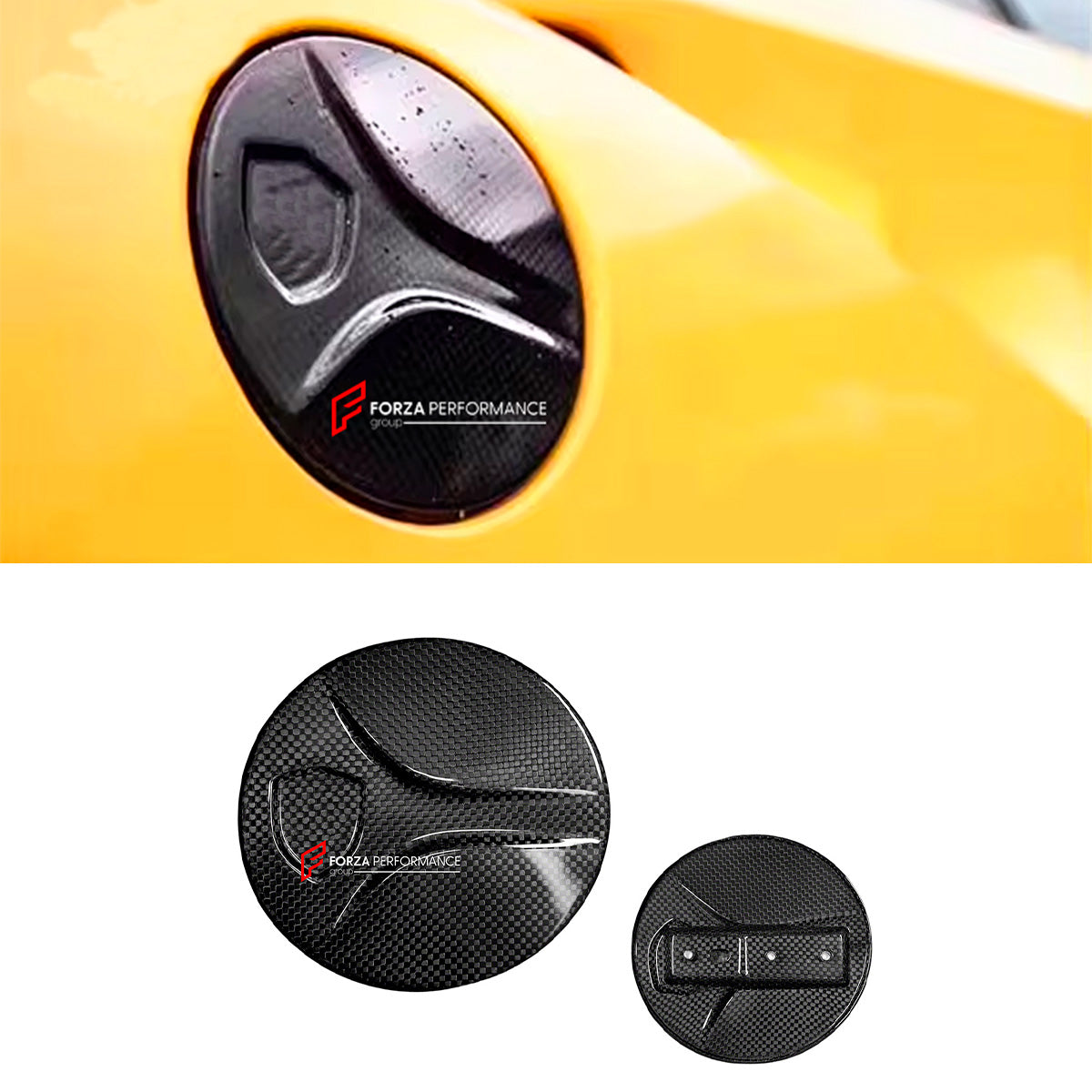 DRY CARBON GAS CAP FUEL DOOR for FERRARI 488 GTB SPIDER 2015 - 2020

Set includes:

Gas Cap / Fuel Door

Material: Carbon Fiber

NOTE: Professional installation is required.
