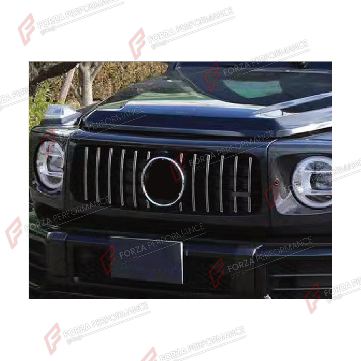 DRY CARBON GRILLE FRAME for MERCEDES-BENZ G-CLASS W464 G63 2019 - 2024 FORZA PERFORMANCE custom fit JCW Style

Set includes:
Grille Frame

Material: Dry Carbon

NOTE: Professional installation is required.