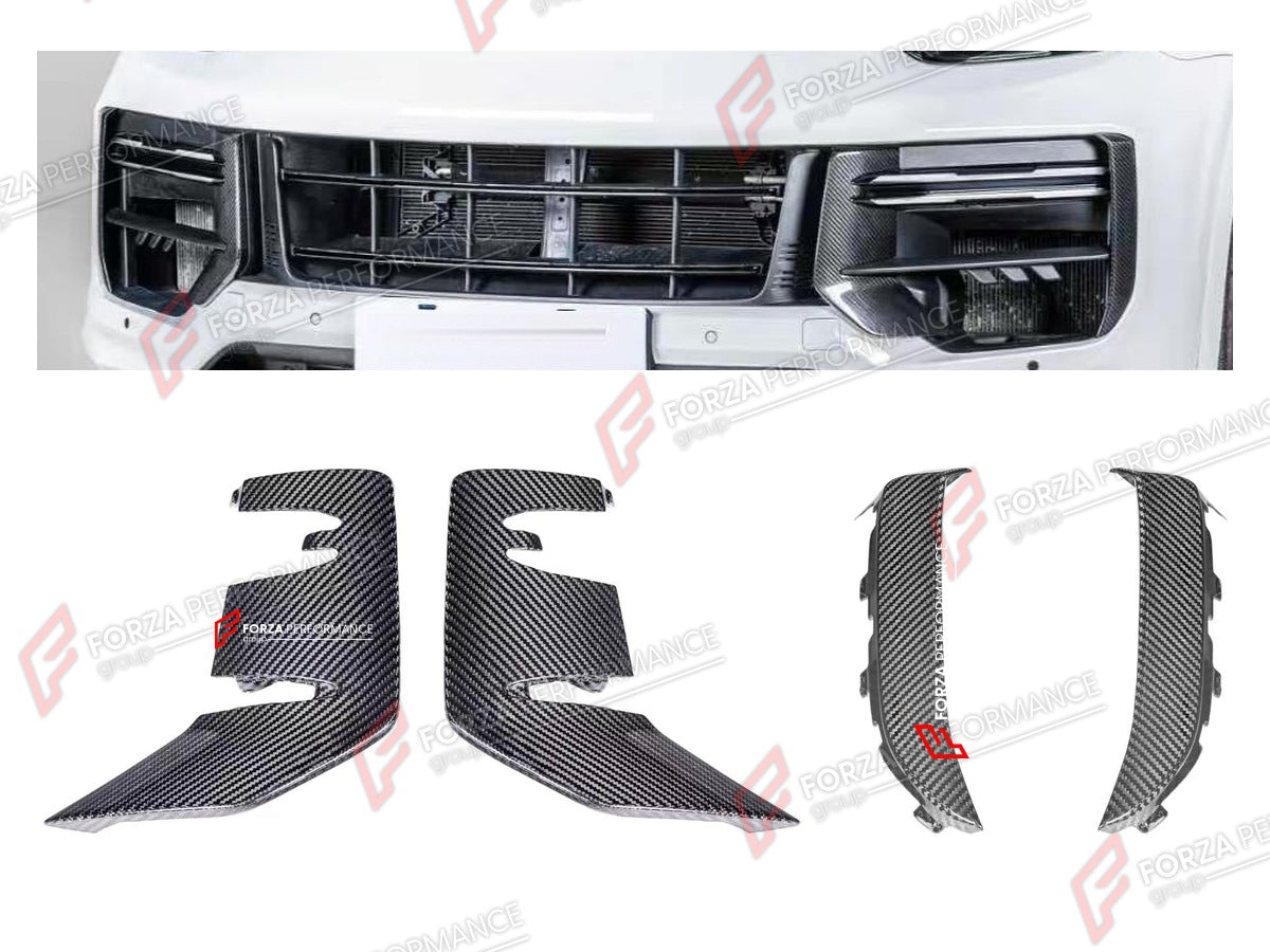 DRY CARBON GRILLE FRAME WITH GRILLE TRIMS for PORSCHE CAYENNE 9Y0.2 TURBO GT 2024+