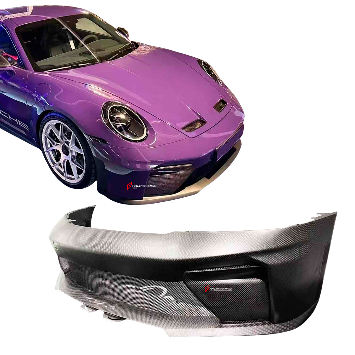 CONVERSION UPGRADE CARBON FRONT BUMPER for PORSCHE 911 992.1 992.2 CAR