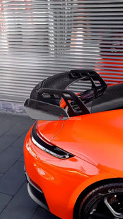 DRY CARBON GT3 STYLE REAR WING SPOILER for PORSCHE 911 992.2 CARRERA COUPE S T 4S 2024+ Forza Performance Custom fit

Set includes:
Rear Wing Spoiler

Material: Dry Carbon

NOTE: Engine Lid is required for Spoiler to be installed. Professional installation is required.