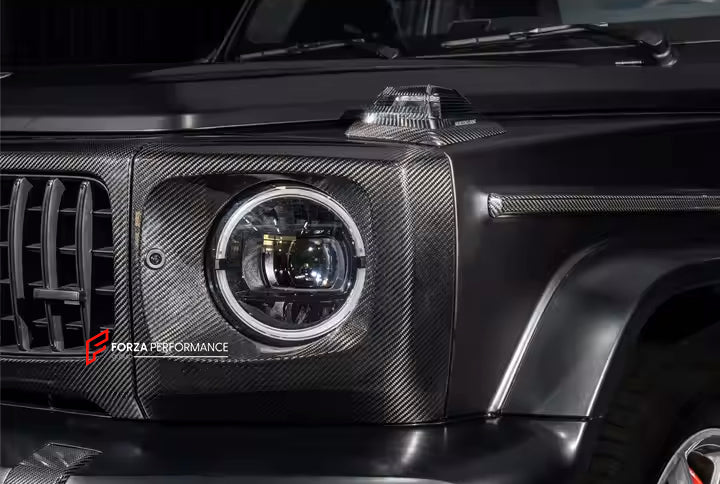 DRY CARBON HEADLIGHT COVER for MERCEDES-BENZ G-CLASS W465 G450 G350 G500 G550 AMG G63 2024+



Set includes:

Headlight Covers

Material: Dry Carbon