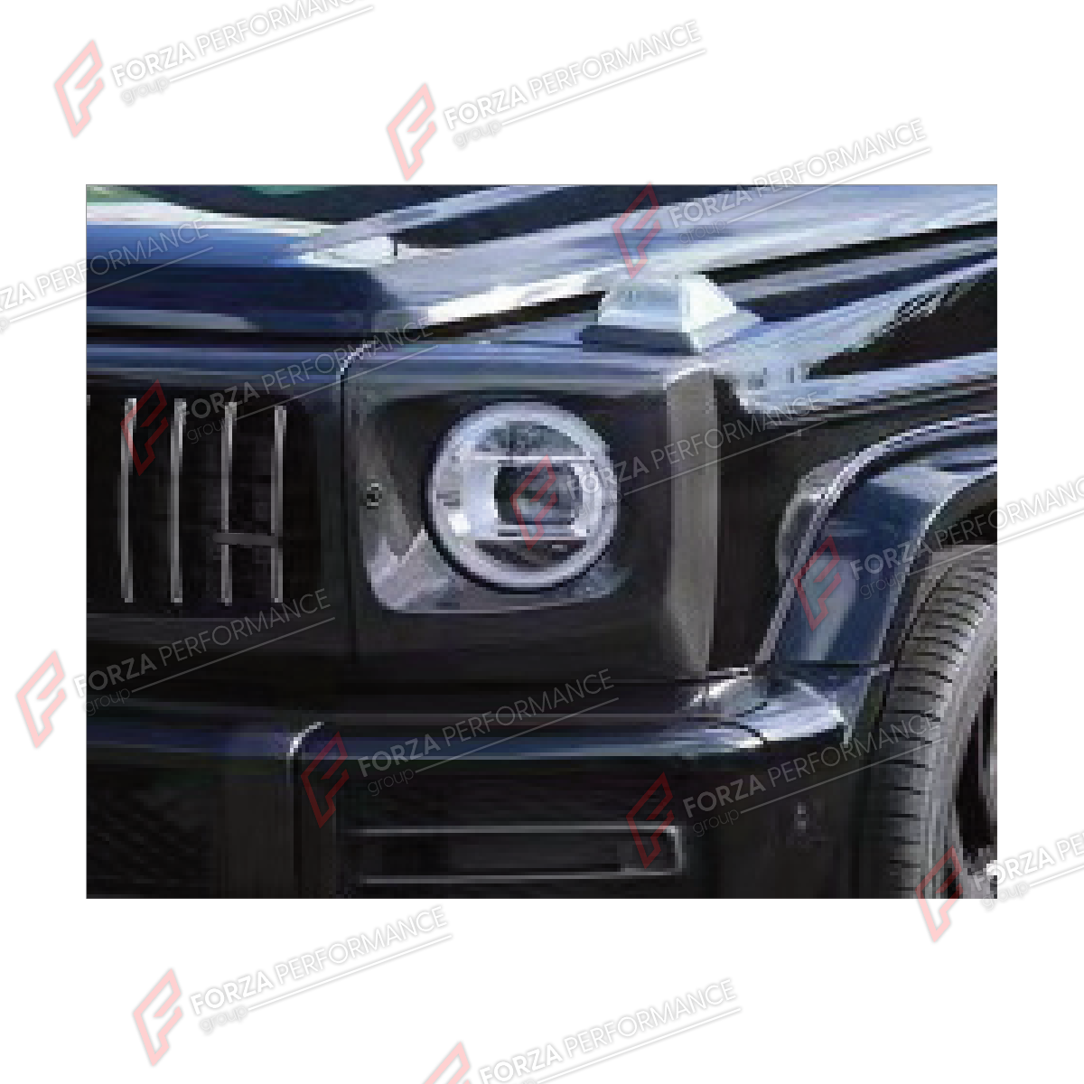 DRY CARBON HEADLIGHT COVERS for MERCEDES-BENZ G-CLASS W464 2019 - 2024 FORZA PERFORMANCE custom fit JCW Style

Set includes:
Headlight Covers

Material: Dry Carbon

NOTE: Professional installation is required.