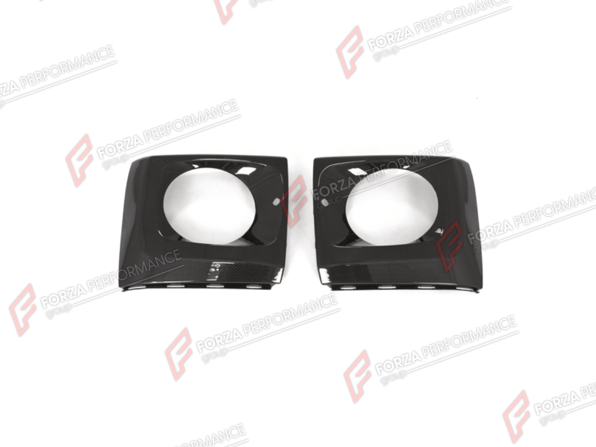 DRY CARBON HEADLIGHT COVERS for MERCEDES-BENZ G-CLASS W465 G63 2025+ FORZA PERFORMANCE custom fit JCW

Set includes:
Headlight Covers

Material: Dry Carbon

NOTE: Professional installation is required.