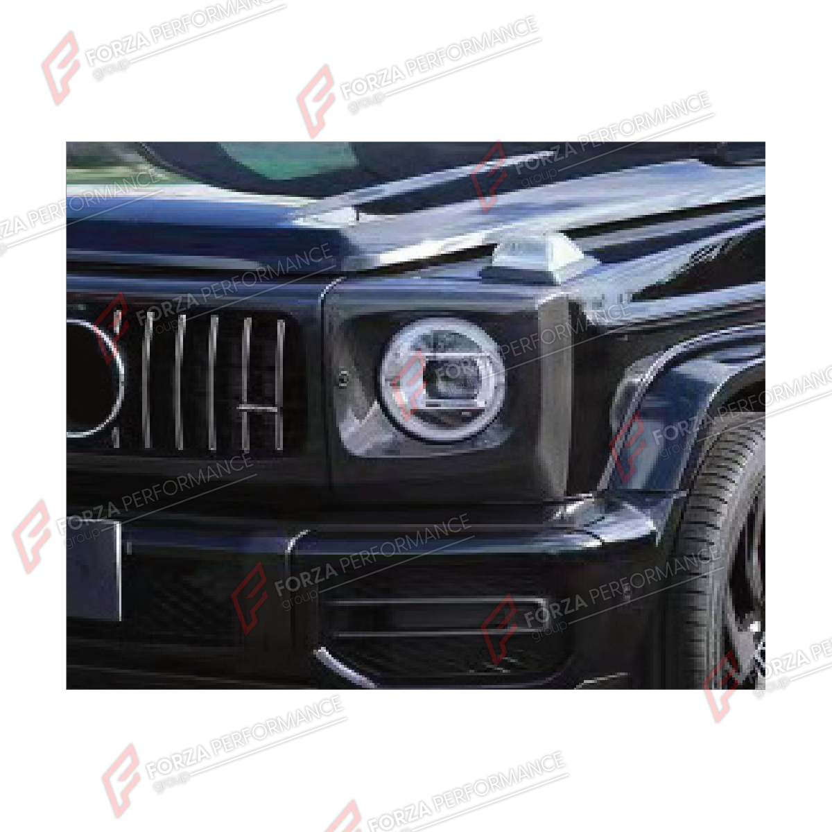 DRY CARBON HEADLIGHT COVERS for MERCEDES-BENZ G-CLASS W465 G63 2025+ FORZA PERFORMANCE custom fit JCW

Set includes:
Headlight Covers

Material: Dry Carbon

NOTE: Professional installation is required.
