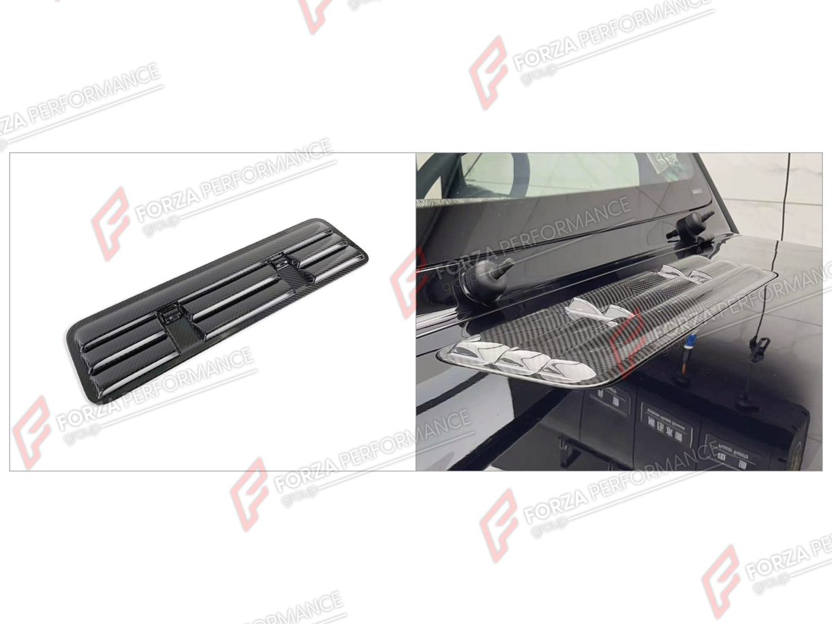 DRY CARBON HOOD BONNET AIR VENTS for MERCEDES-BENZ G-CLASS W465 G63 G450D G500 G550 2025+

Set includes:
Hood Bonnet Air Vents

Material: Dry Carbon

NOTE: Professional installation is required.