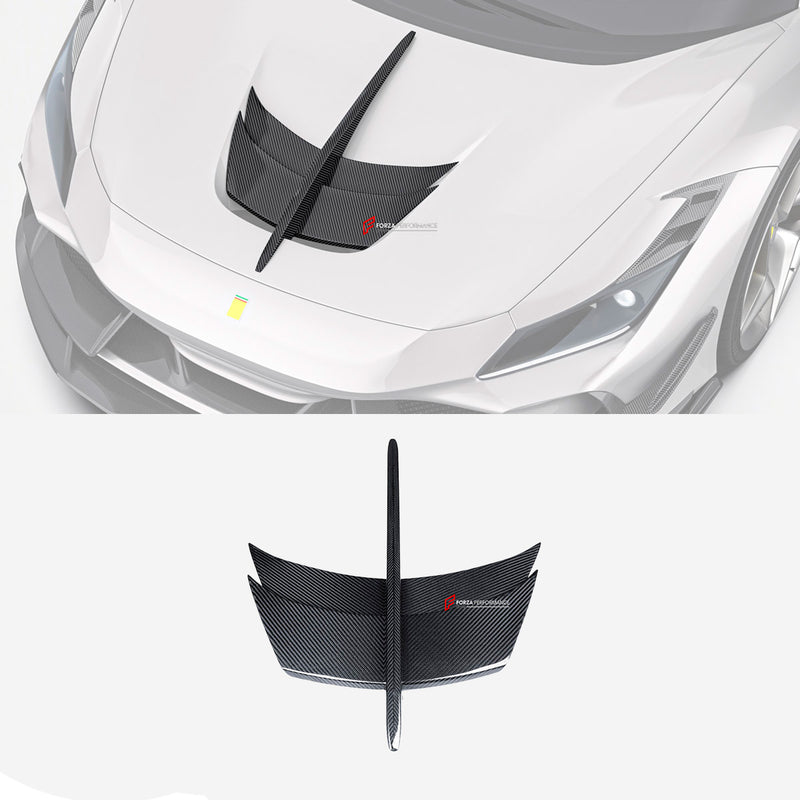 DRY CARBON FRONT HOOD BONNET COVER for FERRARI F8 2019 - 2022