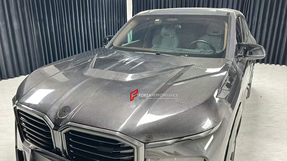 DRY CARBON HOOD BONNET for BMW XM G09 2023+ FORZA PERFORMANCE custom fit Larte Design Style

Set includes:
Hood Bonnet

Material: Dry Carbon

NOTE: Professional installation is required.