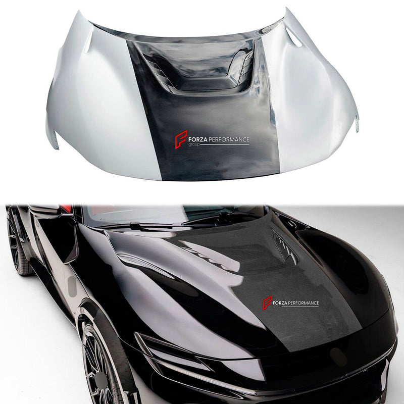DRY CARBON HOOD BONNET for FERRARI PUROSANGUE 2023+