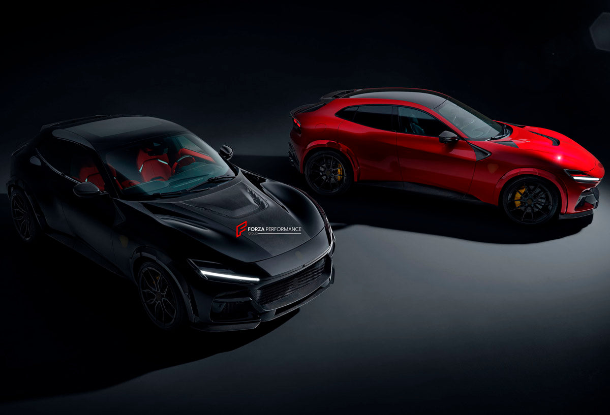 DRY CARBON HOOD BONNET for FERRARI PUROSANGUE 2023+ FORZA PERFORMANCE Novitec
Set includes:

Hood Bonnet
Material: Dry Carbon

NOTE: Professional installation is required.