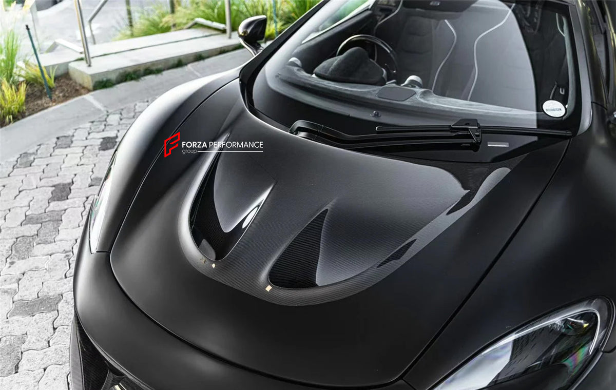 本物のカーボンファイバー製車用フロントエンジンフードベントカバー 