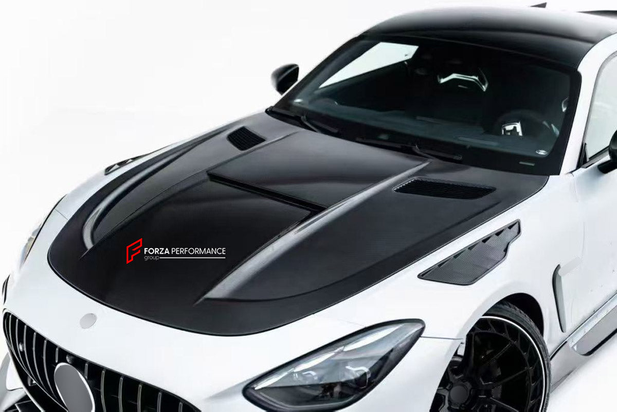 DRY CARBON HOOD BONNET for MERCEDES-BENZ AMG GT50 GT63 C192 COUPE 2024+

Set includes:
Hood Bonnet

Material: Dry Carbon

NOTE: Professional installation is required.