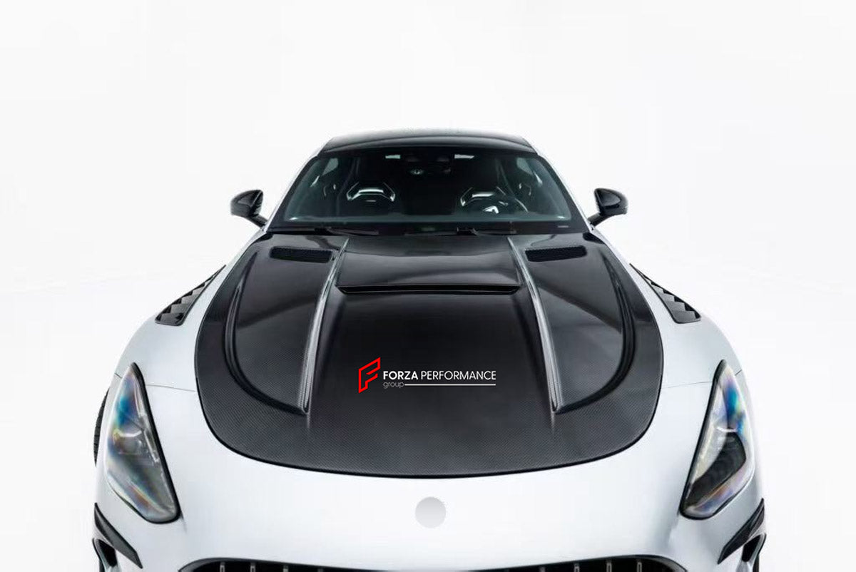 DRY CARBON HOOD BONNET for MERCEDES-BENZ AMG GT50 GT63 C192 COUPE 2024+

Set includes:
Hood Bonnet

Material: Dry Carbon

NOTE: Professional installation is required.