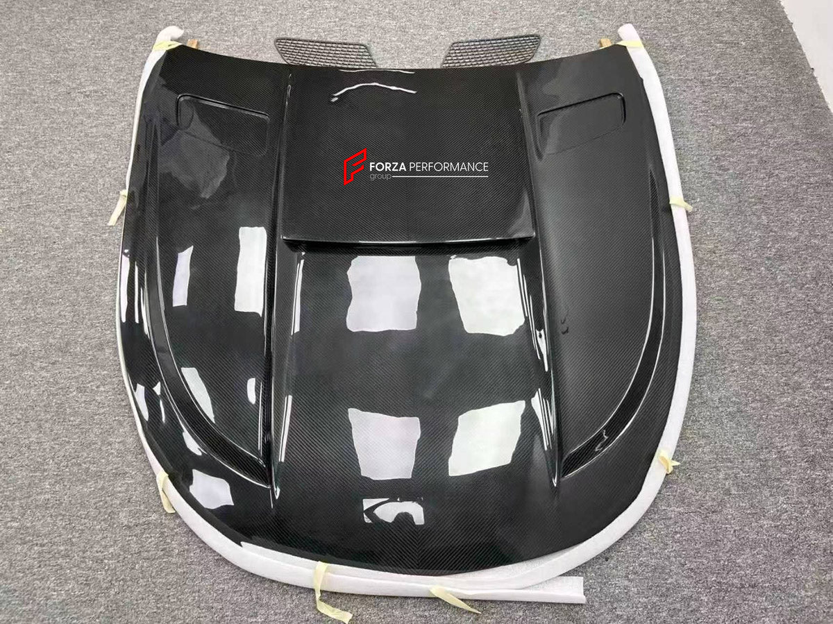 DRY CARBON HOOD BONNET for MERCEDES-BENZ AMG GT50 GT63 C192 COUPE 2024+ FORZA PERFORMANCE custom fit Mansory Style

Set includes:
Hood Bonnet

Material: Dry Carbon

NOTE: Professional installation is required.