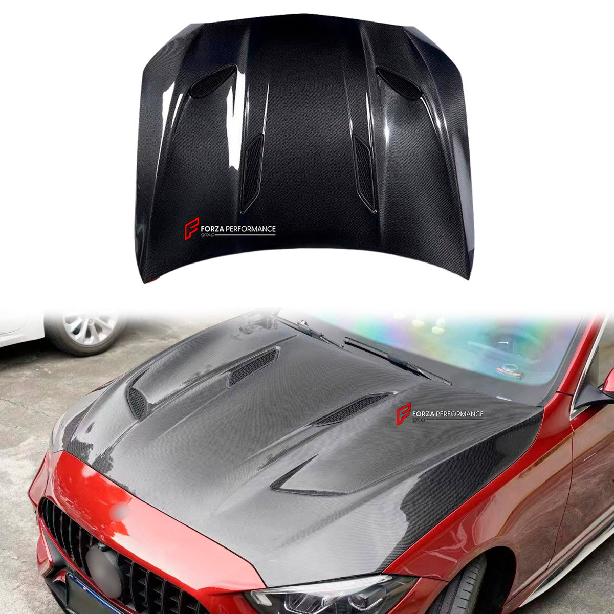 DRY CARBON Hood Bonnet for Mercedes Benz C Class W206 2021+
Set includes:

Hood Bonnet
Material: Dry Carbon

NOTE: Professional installation is required.