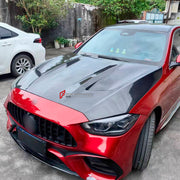 DRY CARBON Hood Bonnet for Mercedes Benz C Class W206 2021+
Set includes:

Hood Bonnet
Material: Dry Carbon

NOTE: Professional installation is required.