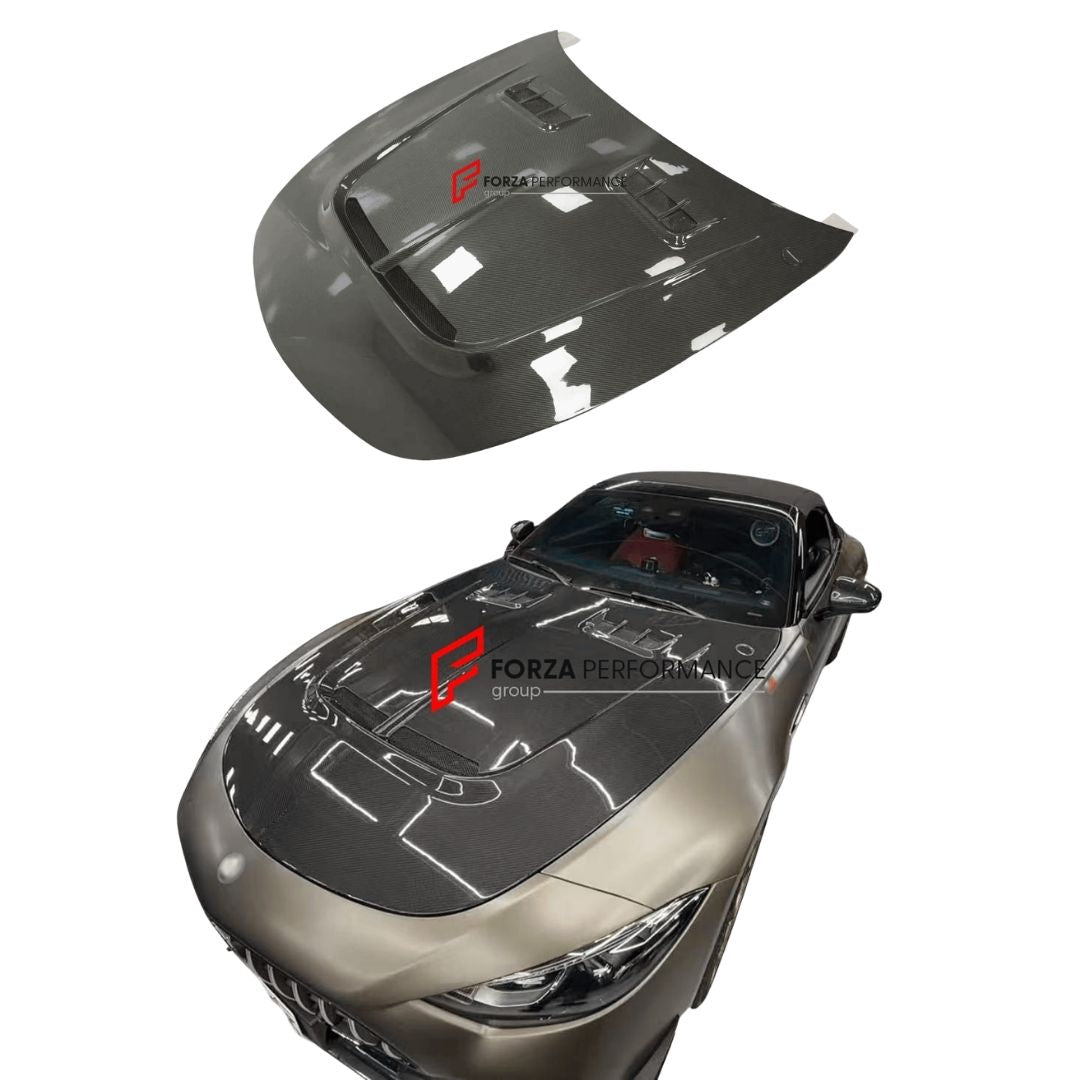 DRY CARBON HOOD BONNET for Mercedes Benz SL 232 2022+
Set includes:

Hood Bonnet
Material: Dry Carbon

NOTE: Professional installation is required.