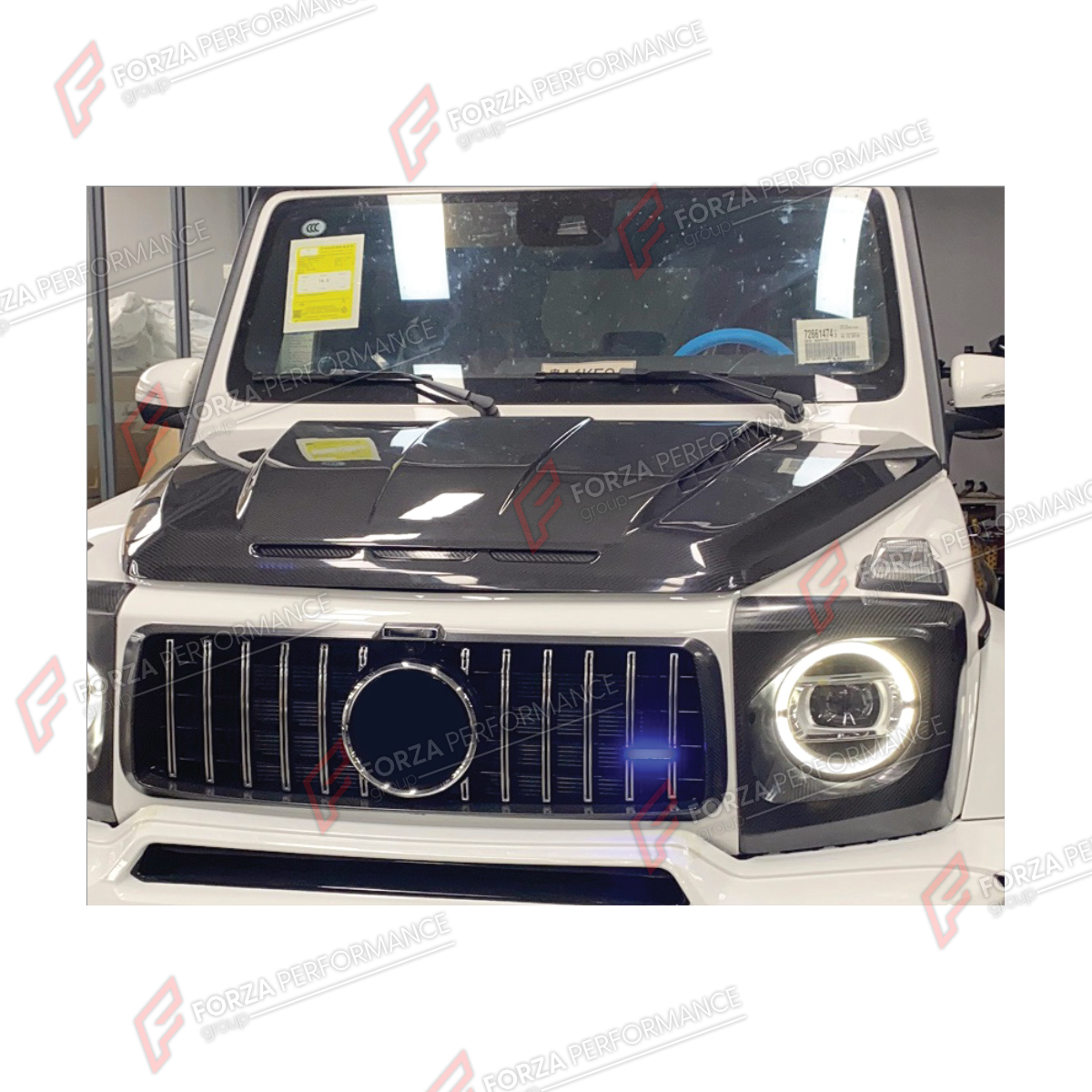 DRY CARBON HOOD BONNET for MERCEDES-BENZ G-CLASS W464 2019 - 2024 FORZA PERFORMANCE custom fit TOP Style

Set includes:
Hood Bonnet

Material: Dry Carbon

NOTE: Professional installation is required.