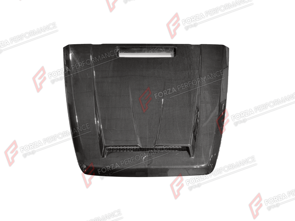 DRY CARBON HOOD BONNET for MERCEDES-BENZ G-CLASS W464 2019 - 2024 FORZA PERFORMANCE custom fit M Style

Set includes:
Hood Bonnet

Material: Dry Carbon

NOTE: Professional installation is required.