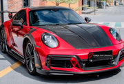 DRY CARBON Hood Bonnet for Porsche 911 992 2019+
Set includes:

Hood Bonnet
Material: Dry Carbon

NOTE: Professional installation is required.