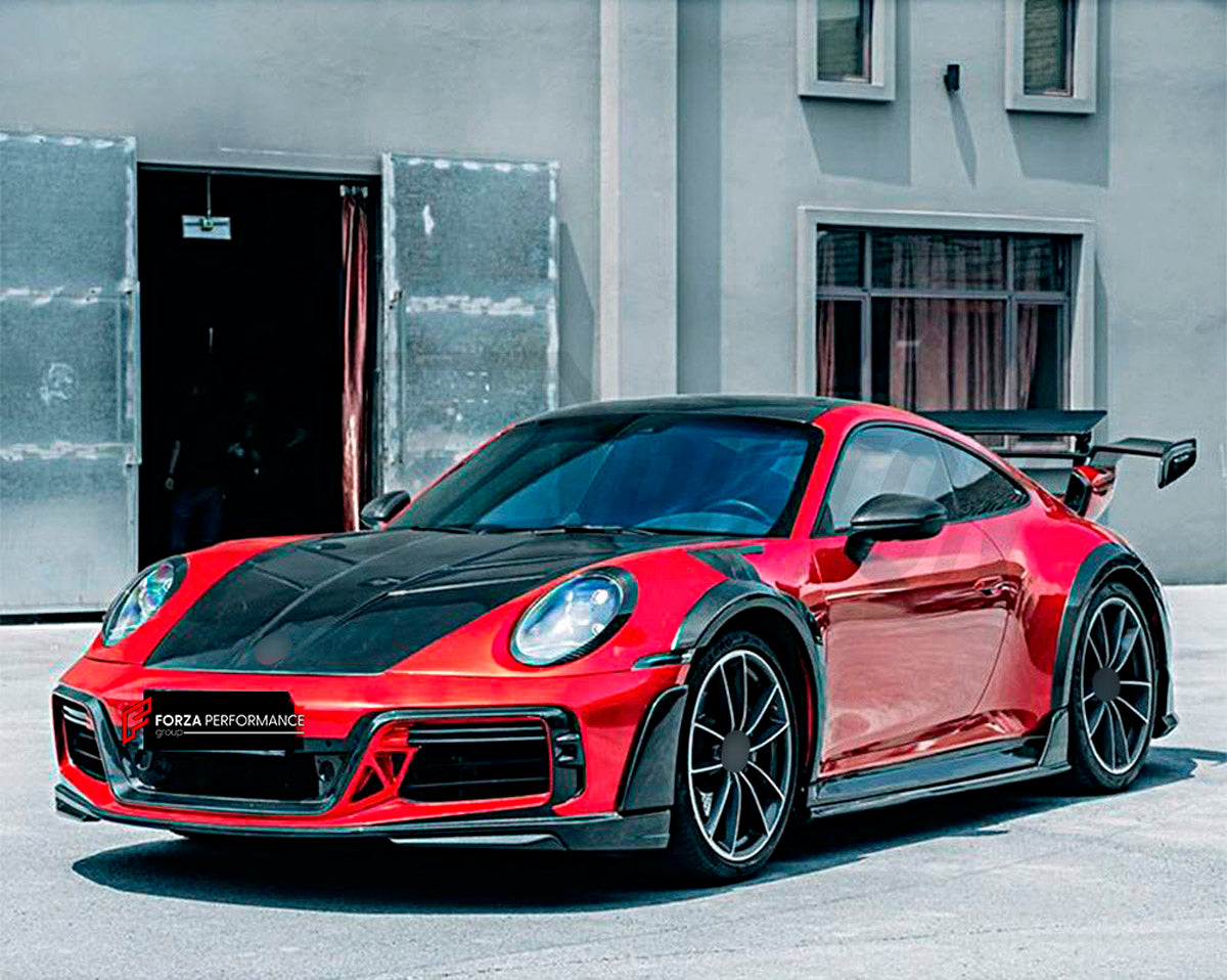 DRY CARBON Hood Bonnet for Porsche 911 992 2019+
Set includes:

Hood Bonnet
Material: Dry Carbon

NOTE: Professional installation is required.