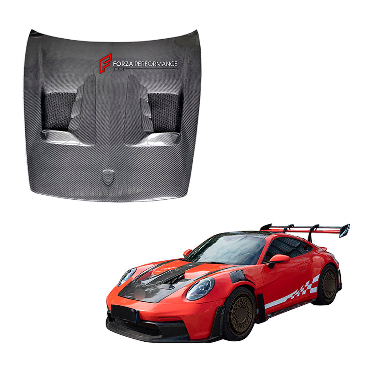 DRY CARBON Hood Bonnet for Porsche 911 992 2019+
Set includes:

Hood Bonnet
Material: Dry Carbon

NOTE: Professional installation is required.