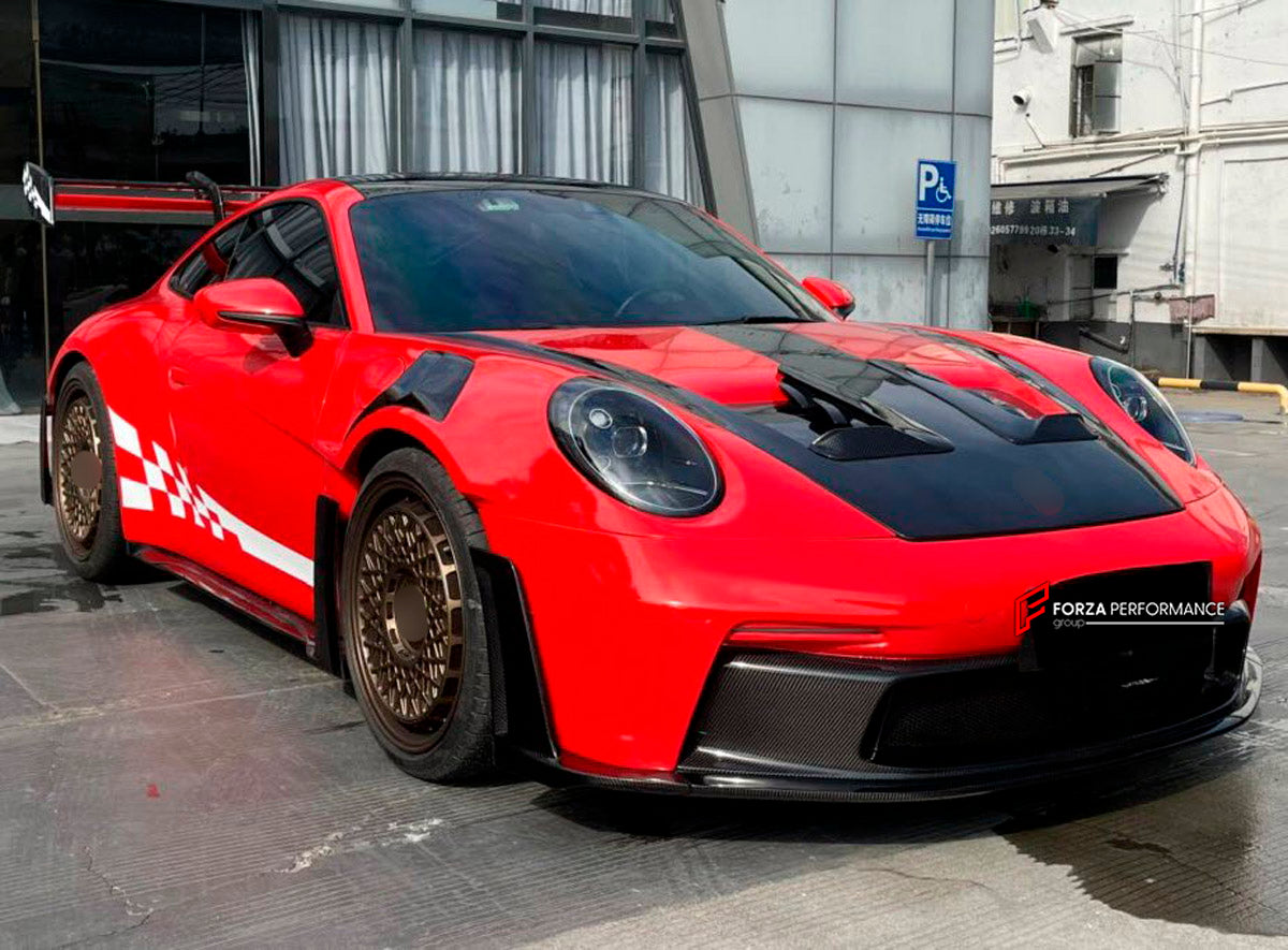 DRY CARBON Hood Bonnet for Porsche 911 992 2019+
Set includes:

Hood Bonnet
Material: Dry Carbon

NOTE: Professional installation is required.