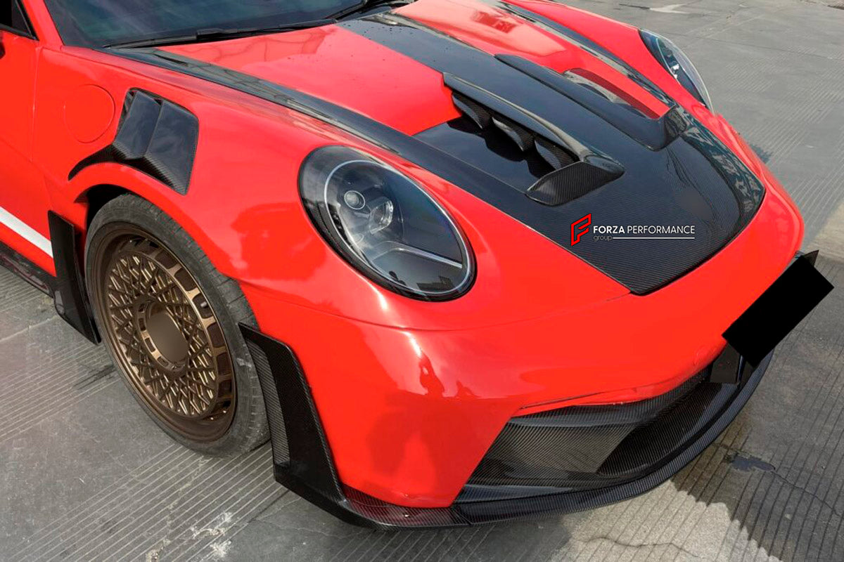 DRY CARBON Hood Bonnet for Porsche 911 992 2019+
Set includes:

Hood Bonnet
Material: Dry Carbon

NOTE: Professional installation is required.