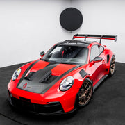 DRY CARBON Hood Bonnet for Porsche 911 992 2019+
Set includes:

Hood Bonnet
Material: Dry Carbon

NOTE: Professional installation is required.