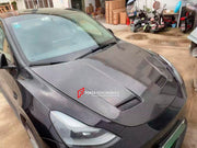 DRY CARBON HOOD BONNET for TESLA MODEL 3 MODEL Y 2017 - 2024