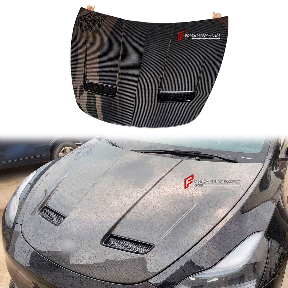 DRY CARBON Hood Bonnet for Tesla Model Y 2020 - 2025
Set includes:

Hood Bonnet
Material: Dry Carbon

NOTE: Professional installation is required.