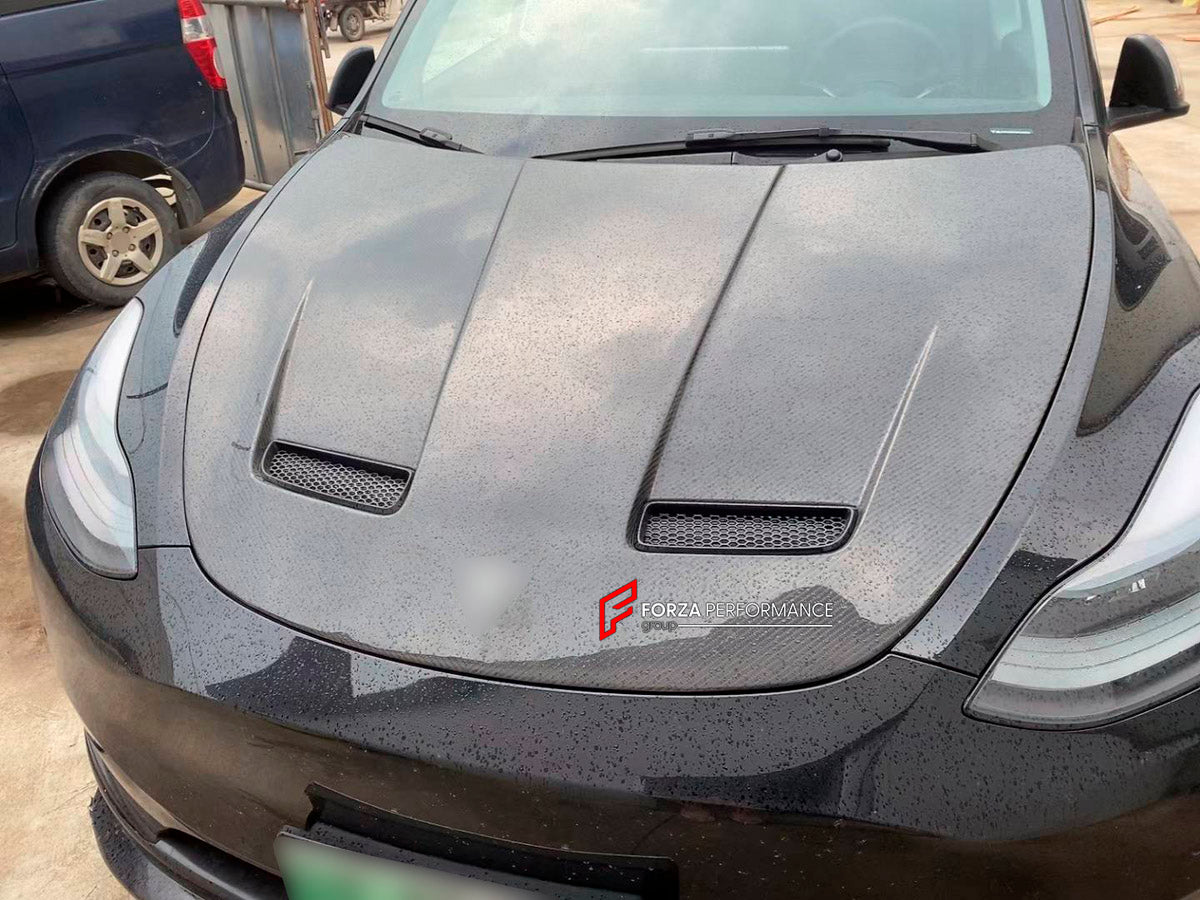 DRY CARBON Hood Bonnet for Tesla Model Y 2020 - 2025
Set includes:

Hood Bonnet
Material: Dry Carbon

NOTE: Professional installation is required.