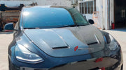 DRY CARBON Hood Bonnet for Tesla Model Y 2020 - 2025
Set includes:

Hood Bonnet
Material: Dry Carbon

NOTE: Professional installation is required.