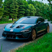 DRY CARBON HOOD BONNET REAR WING SPOILER for XIAOMI SU7 SU7 ULTRA 2024+
Set includes:

Hood / Bonnet
Rear Wing Spoiler
Material: Dry Carbon

NOTE: Professional installation is required.
