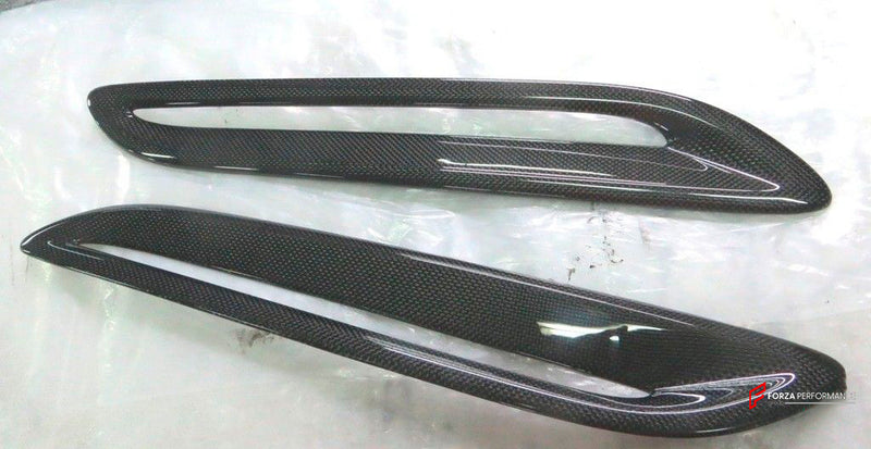 CARBON FIBER HOOD BONNET SCOOP TRIMS for BENTLEY CONTINENTAL SUPERSPORTS 2009 - 2012