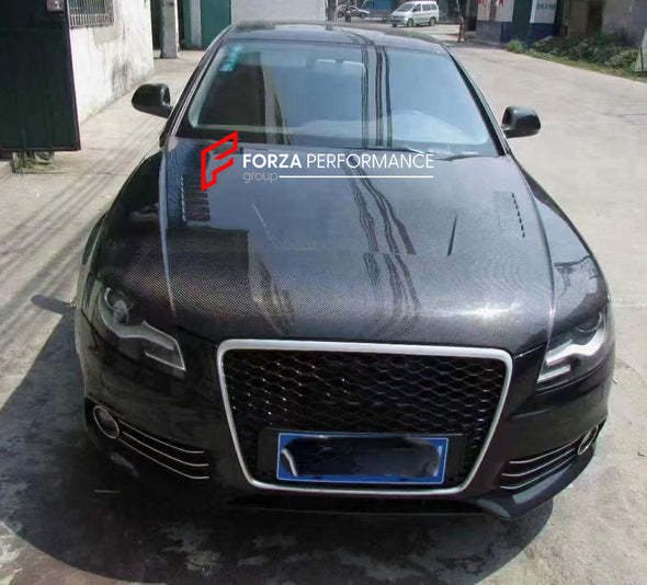 DRY CARBON HOOD for AUDI A4 S4 A4B8 A4B8.5 2007 - 2015  Set includes:  Front Hood