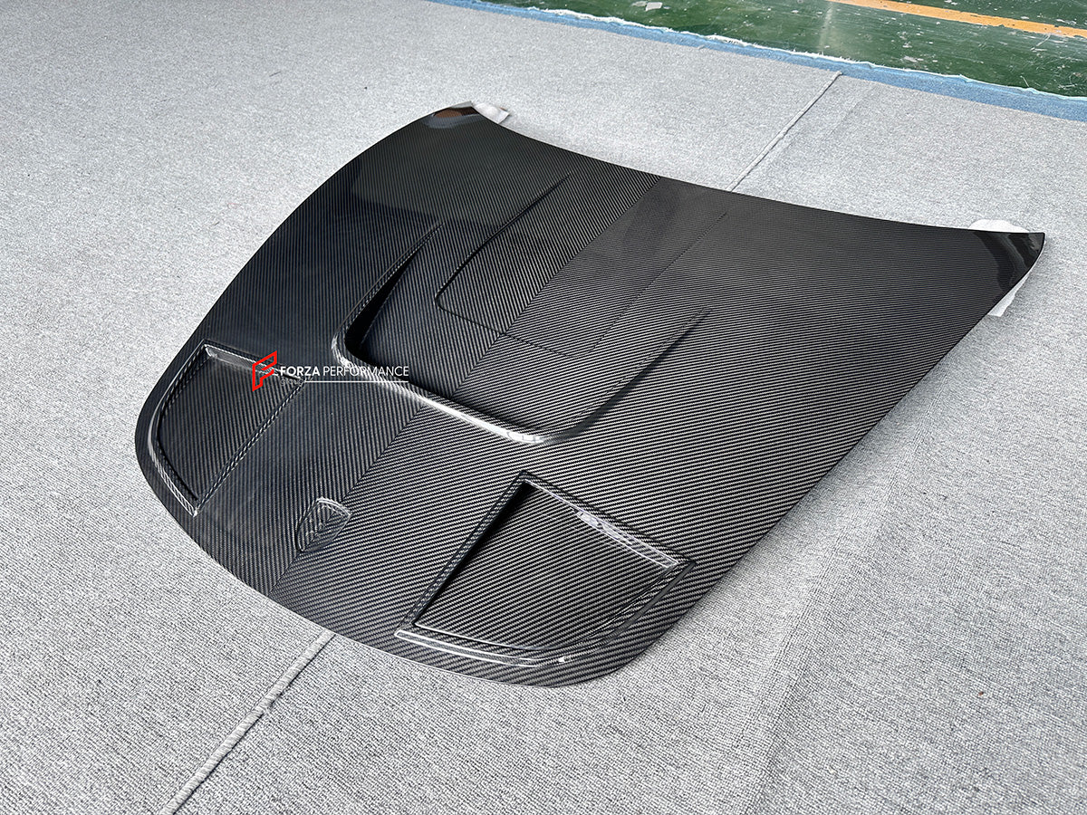 CARBON FIBER HOOD BONNET for PORSCHE 718 981 982 CAYMAN BOXSTER 2012+

Set includes:

Hood Bonnet

Fitment models:

Boxster III (981) 2012 - 2016
Cayman II (981) 2014 - 2016
718 I (982) 2017+

Material: Dry Carbon

Note: Professional installation is required